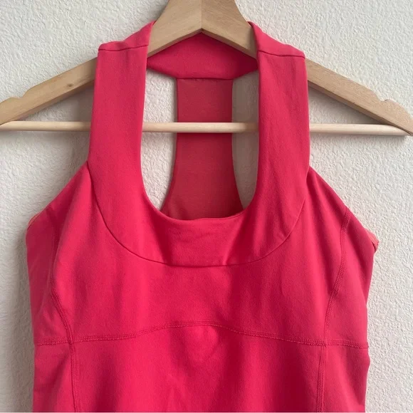 LULULEMON Flash Hot Pink Scoop Neck Racerback Workout Athletic Tank Top - Picture 4 of 11
